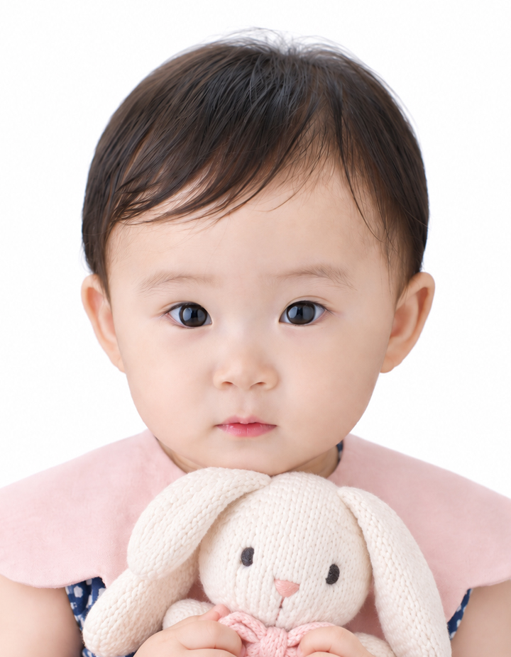 반려사유-인물외에 다른사물이 나와서 부적합한 여권사진